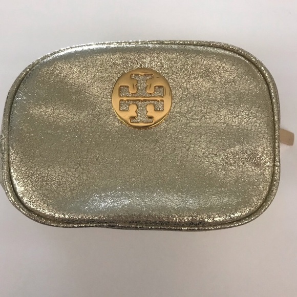 Tory Burch Bags Tory Burch Gold Cosmetic Bag Poshmark